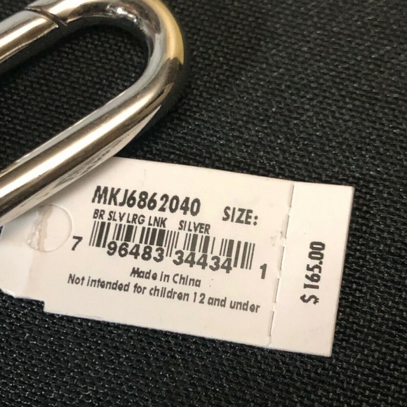 Michael Kors Iconic Links Silvertone Bracelet $165 - Picture 2 of 5